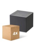 Mehrfachpackung 4x D'Lite Elingen Wandleuchte Solar Schwarz Up & Down - 830  | IP54 - Bewegungssensor