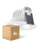 Mehrfachpackung 4x Ledvance LED  SPOT ADJUST Aluminium  8W 720lm 36D - 940  | Ausschnitt 68mm - IP20 - Höchste Farbwiedergabe -  Dimmbar