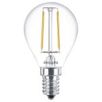 Philips Corepro LED Lustre E14 Boule Filament Claire 2W 250lm - 827 Blanc Très Chaud | Équivalent 25W