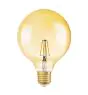Osram Vintage 1906 LED E27 Globe Filament Dorée 125mm 6.5W 650lm - 824  | Dimmable - Remplacement 50W