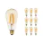 Lot 10x LED E27 Edison Filament Ambre 7.2W 630lm - 822 | Dimmable - Remplacement 50W
